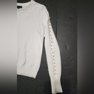 White Pearl Ann Taylor Sweater